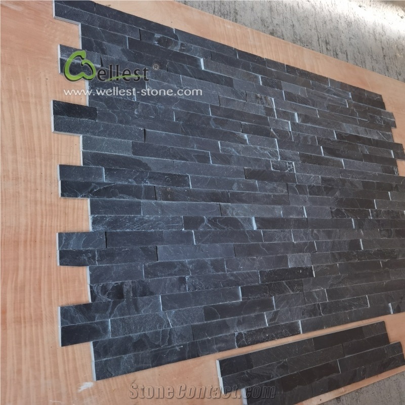 Black Slate Interlocking Wall Panel for Exterior