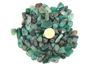 Agate Green Onex Colour Polished Pebbles