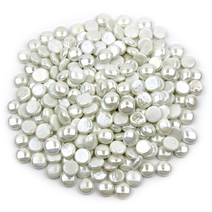 Clear Colored Flat Glass Marbles Gems Beads