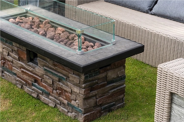 Outdoor Stone Firepit , Fire Pit Table