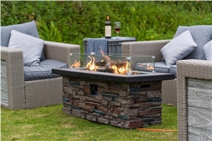 Outdoor Stone Firepit , Fire Pit Table