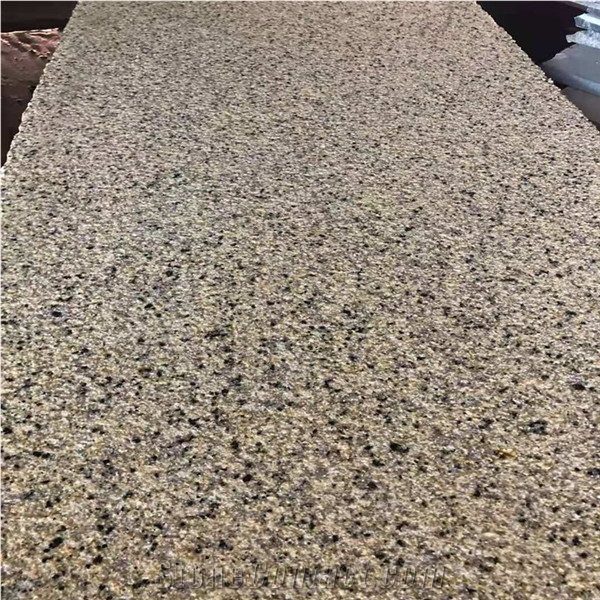 Yellow Granite Bushhammered Flooring Tiles