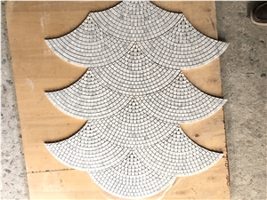 Carrara White Fan Shape Marble Mosaic for Projects