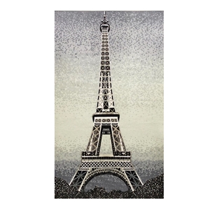 Glass Medallion Eiffel Tower Glass Art