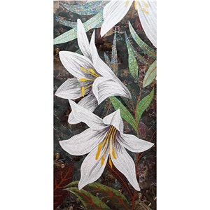 Green Leaf White Lily for Office and House Dec