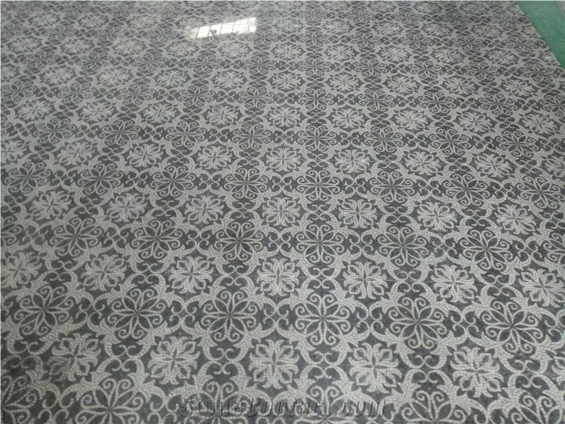 White Carrara Italy Grey Marble Mosaics for Floor