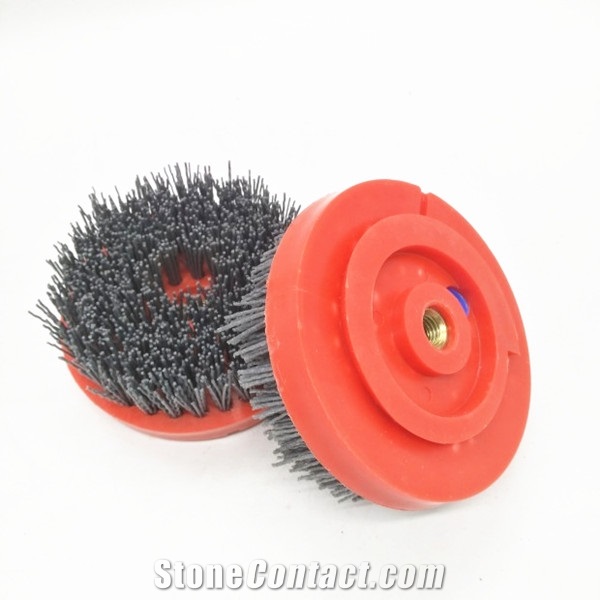 Snail Lock Silicon Carbide Wire Brush 120#- Stone Abrasive Brushes