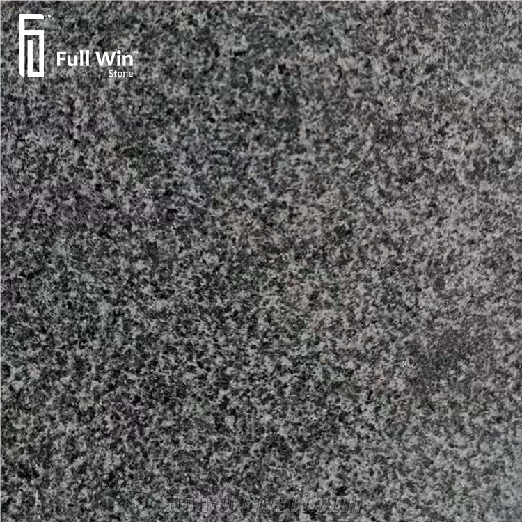 Black Color Granite Flooring Installation