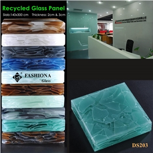 Backlit Recycled Glass Slabs