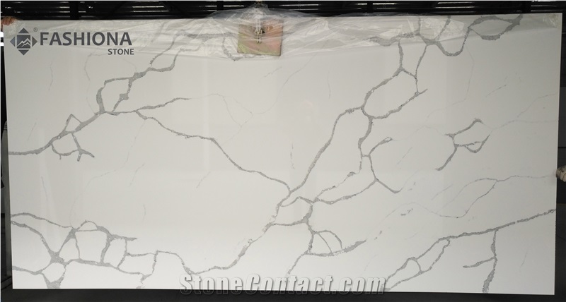 Calacatta Quartz Surface Slab for Counter Top Fak601