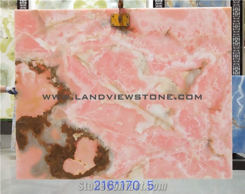 Pink Onyx Slabs Pink White Jade Slab