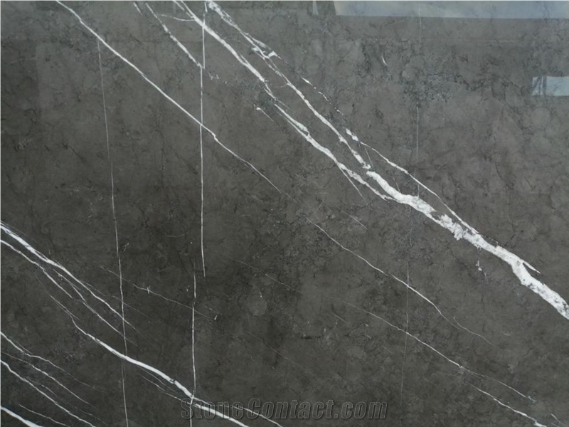 Pietra Grey Marble Slabs from Turkey
