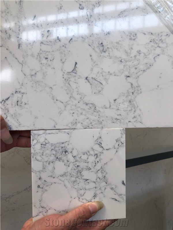 Chinese Artificial Marble White Arabescato Slab