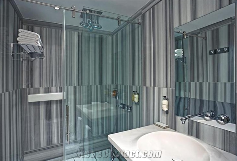 Stone Bathroom Design, Marmara White Marble Bath Decoration