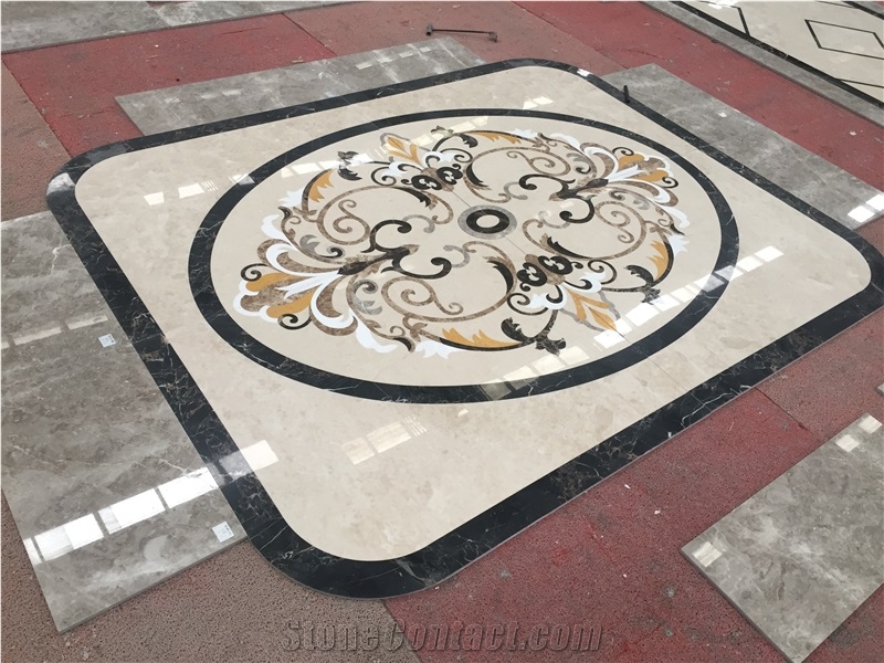China Natural Stone Marble Round Medallion Tile
