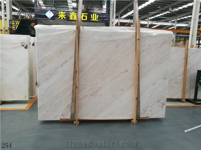China Rose Rainbow Marble Pink Wall Stone Slab