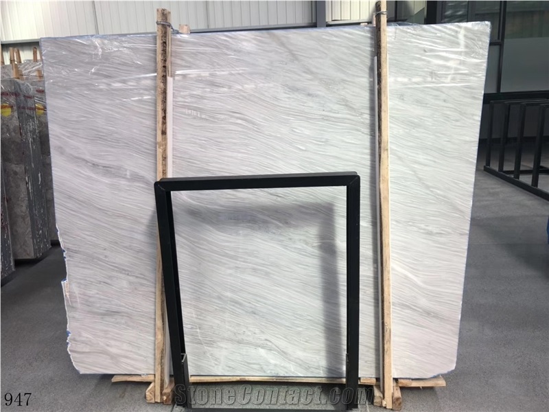 France Crystal Wood Marble White Floor Tiles