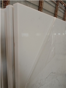 Solid Surface Sheets White Calcatta Quartz Slabs