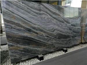 Diagonal Vein Impressive Lafite Grey Marble Slabs