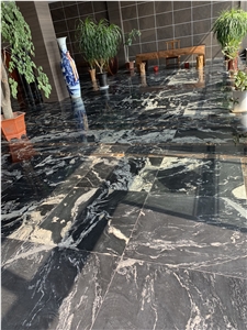 Polished Black Juparana Exterior Floor Tile