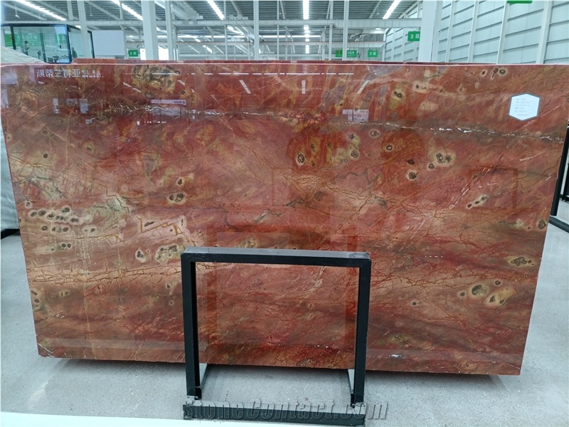Red Ruby Marble Slab for Floor Skirting Frame Tile