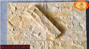Split Face Yellow Marble Wall Panels