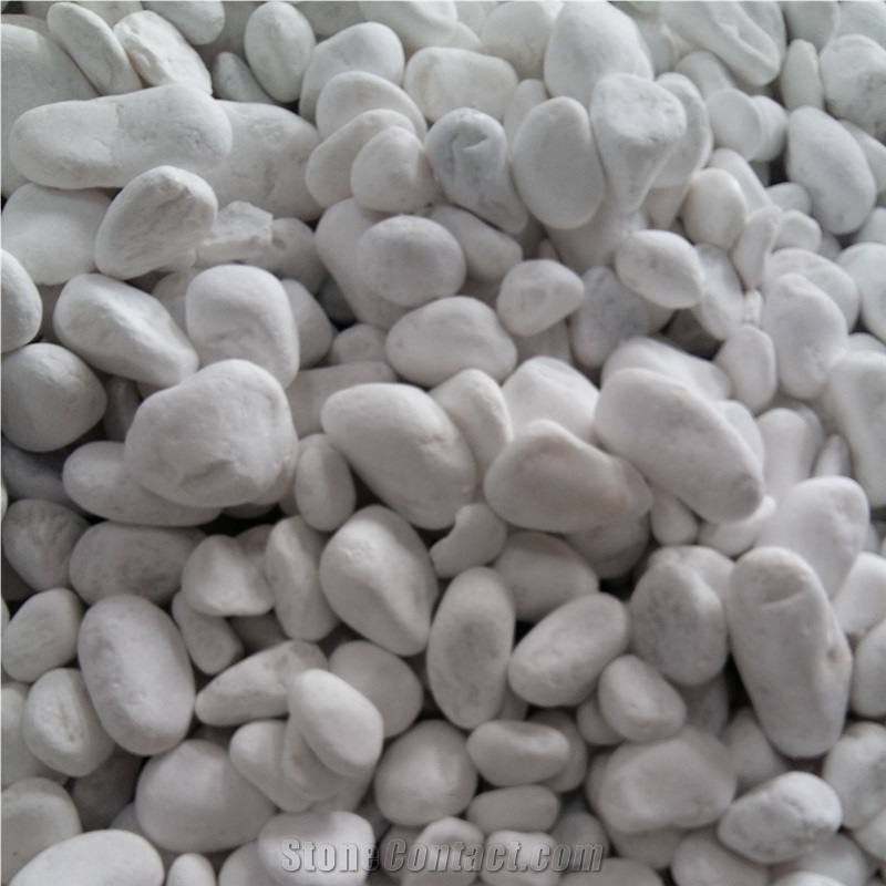 Best Selling Round White Rock Marble Gravel Pebble