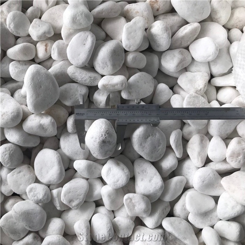 Best Selling Round White Rock Marble Gravel Pebble