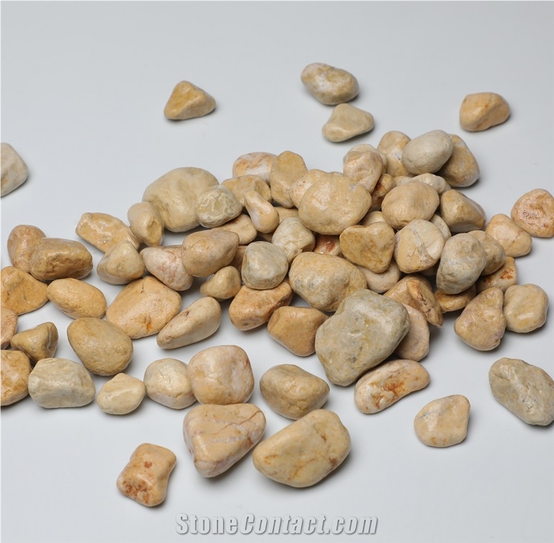 Best Selling Washed Yellow Garden Gravel Stone