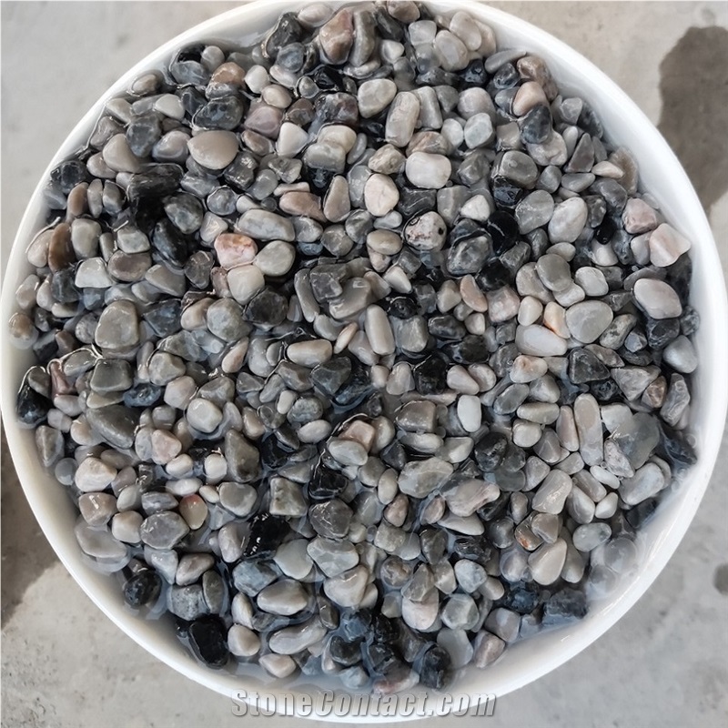 Black Color Pebble Stone for Decorating Landscaping
