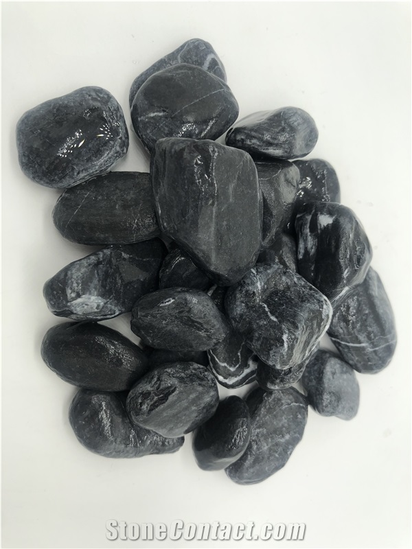 Black Pebbles Rocks Stone Landscape Decor