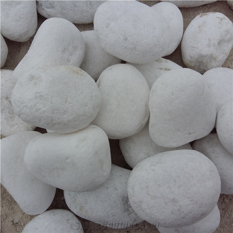 Natural Marble White Pebble Stone for Decoration