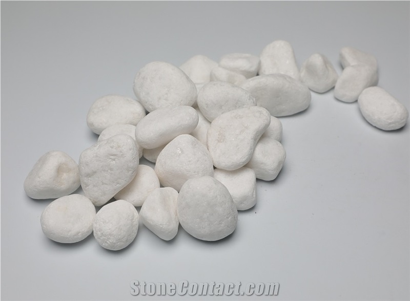 Natural White Pebble Stone Garden Stone Decors