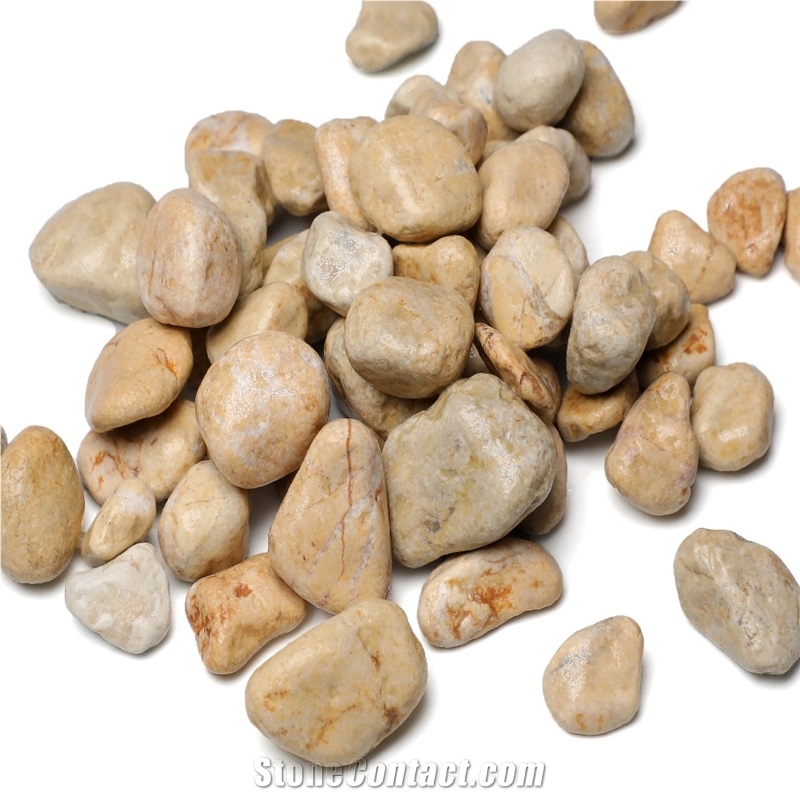 Natural Yellow Tumbled Stone for Decoration Home