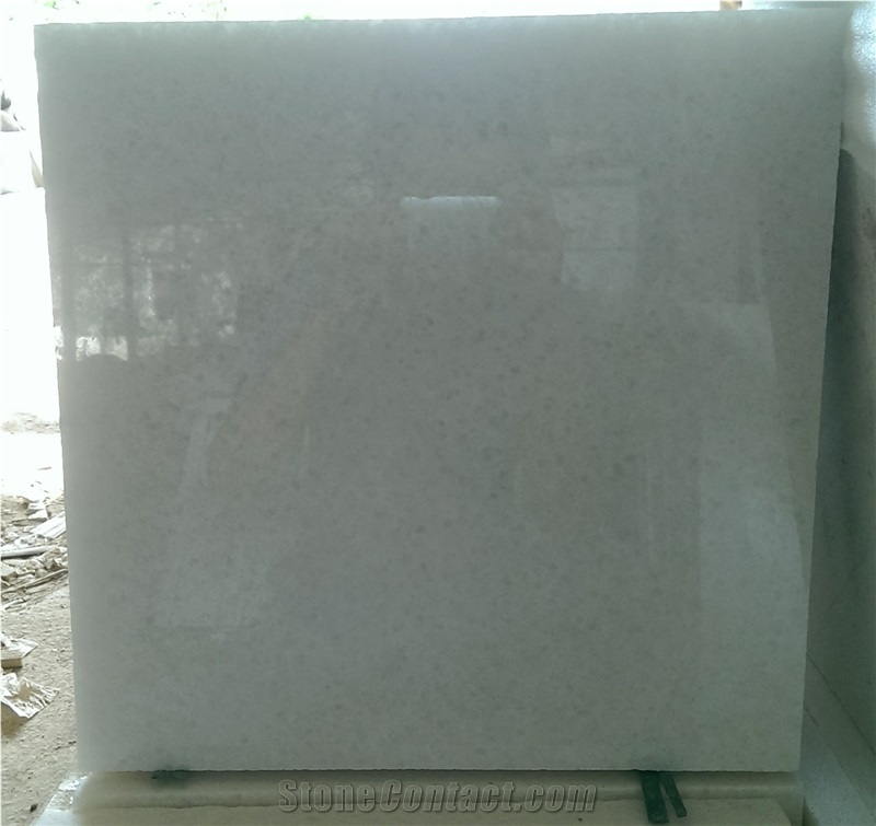 Qualified Crystal Twinkling White Hard Marble Slab