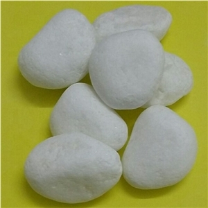Round White Garden Rock Pebble Stone