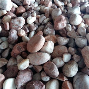 Roundness Yellow Color Pebble Stone