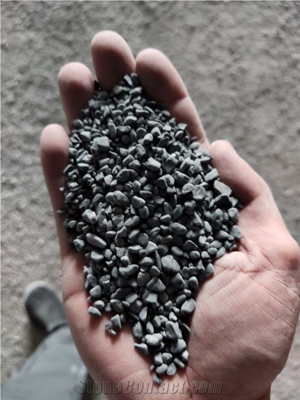 Small Black Chip Pebbles Stone Crush Stone