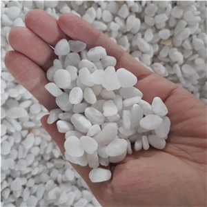 Snow White Pebble High Water Washed Natural Garden