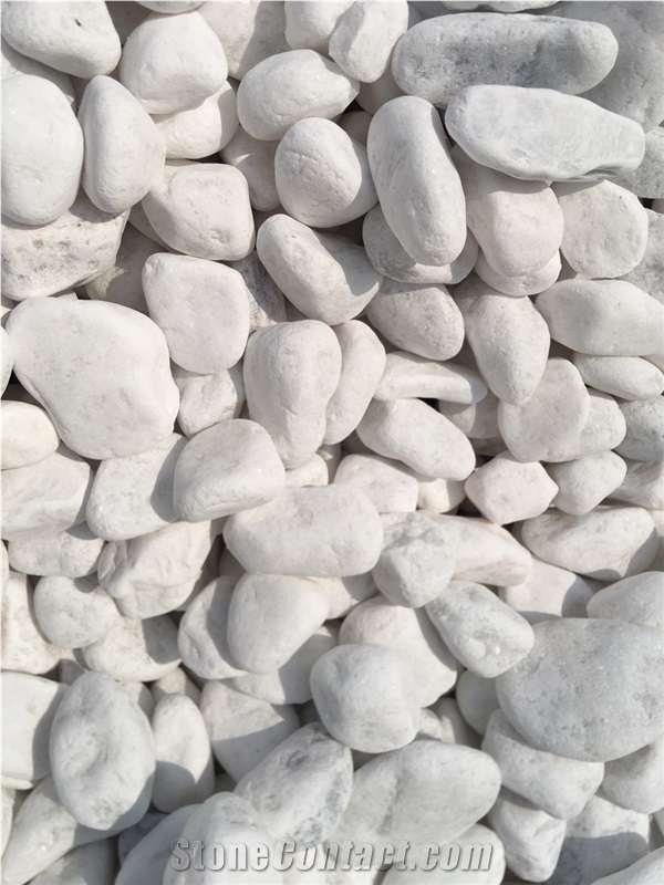 Snow White Pebbles Stone for Decorating Landscape