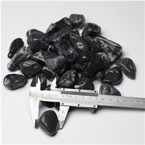 Top Quality Black Color Pebbles Tumbled Stone