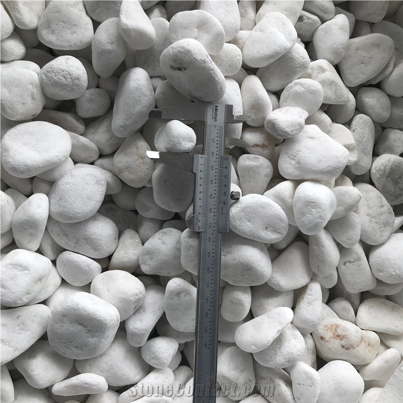 Unpolished White Landscaping Gravel Pebble Stone