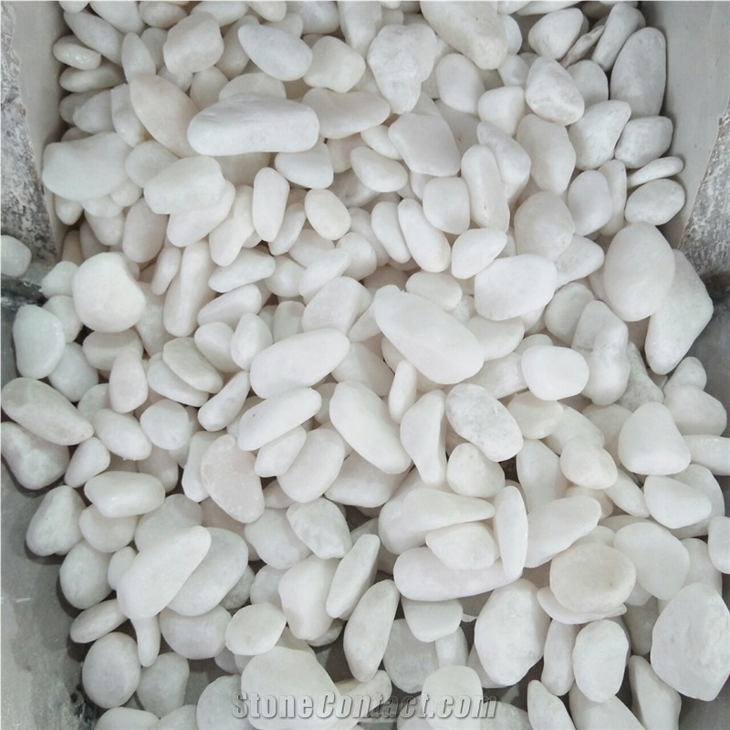 White Marble Chip Stone Pebbles Tumbled