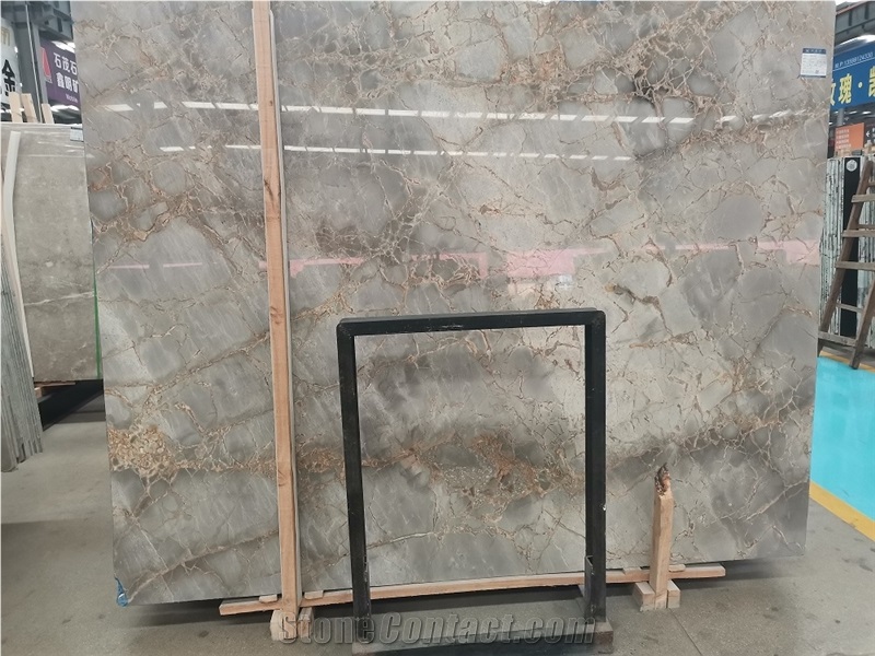 Luxury Grey Tundra with Gold Vein Marble Price