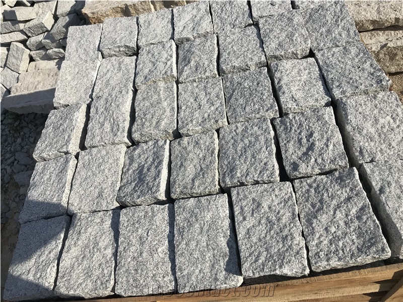 Cheap Grey Cube Stone Pavers Cobblestone