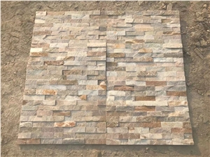 Mixed Color Ledger Panel L Shape Stacked Stone