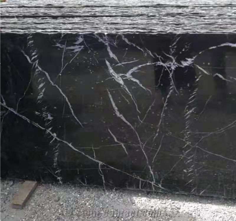 Nero Marquina Black Marble Tiles for Floor or Wall