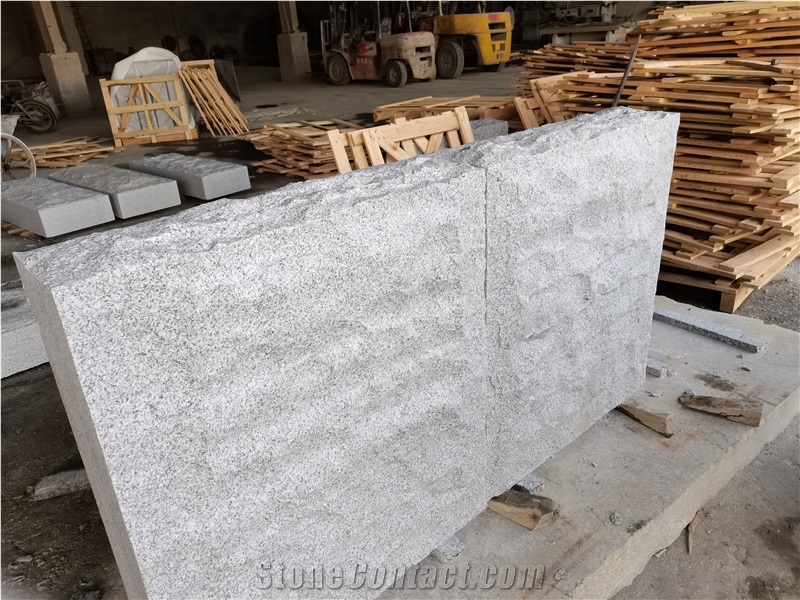 Barry White Granite Mushroomed Exterior Wall Stone