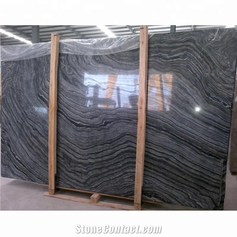 Kenya Black Wave Marble Slabs for Floor Covering