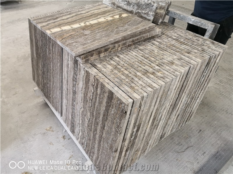 Silver Grey Travertine Stone Tiles and Slabs